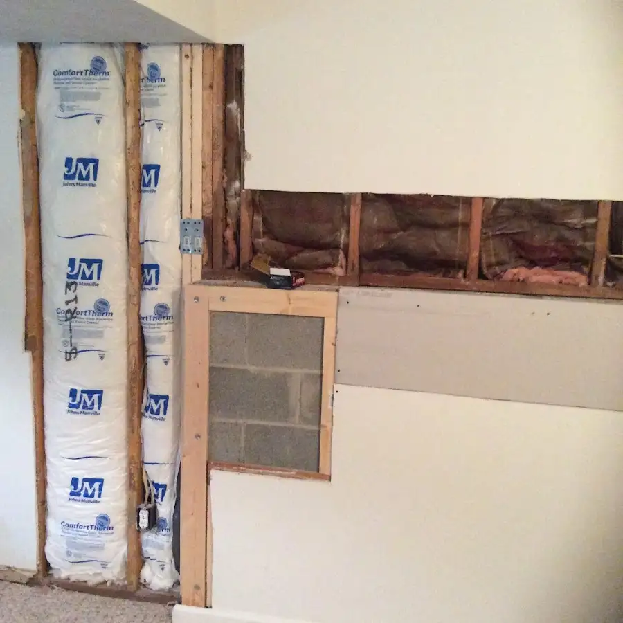 Wall insulation replacement during Contents Cleaning & Restoration in Fenton
